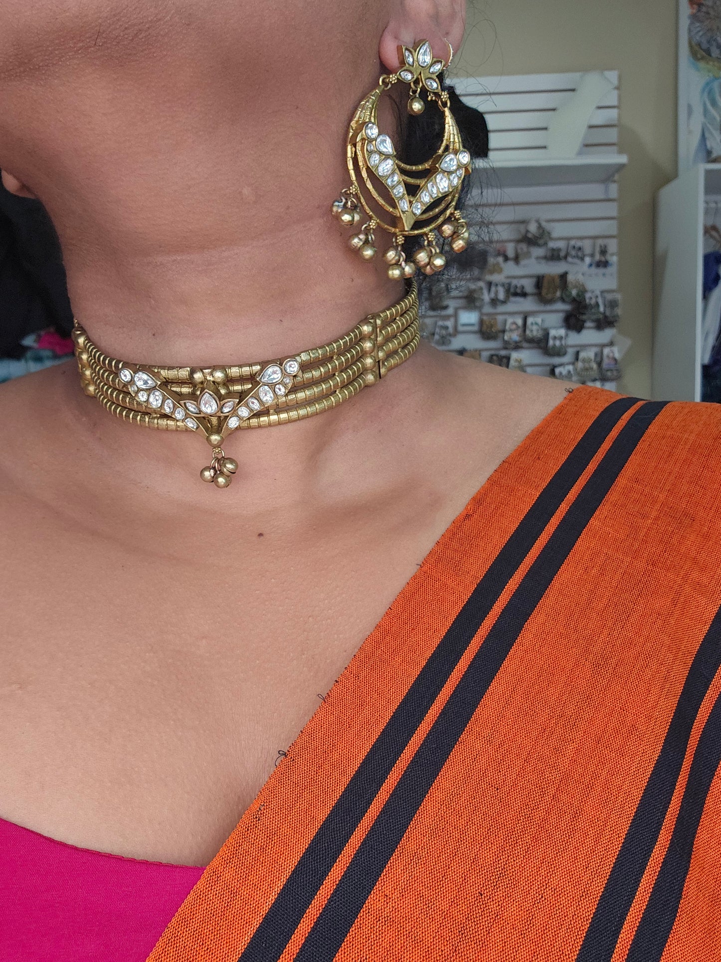 Rajvadi polish hasli necklace set