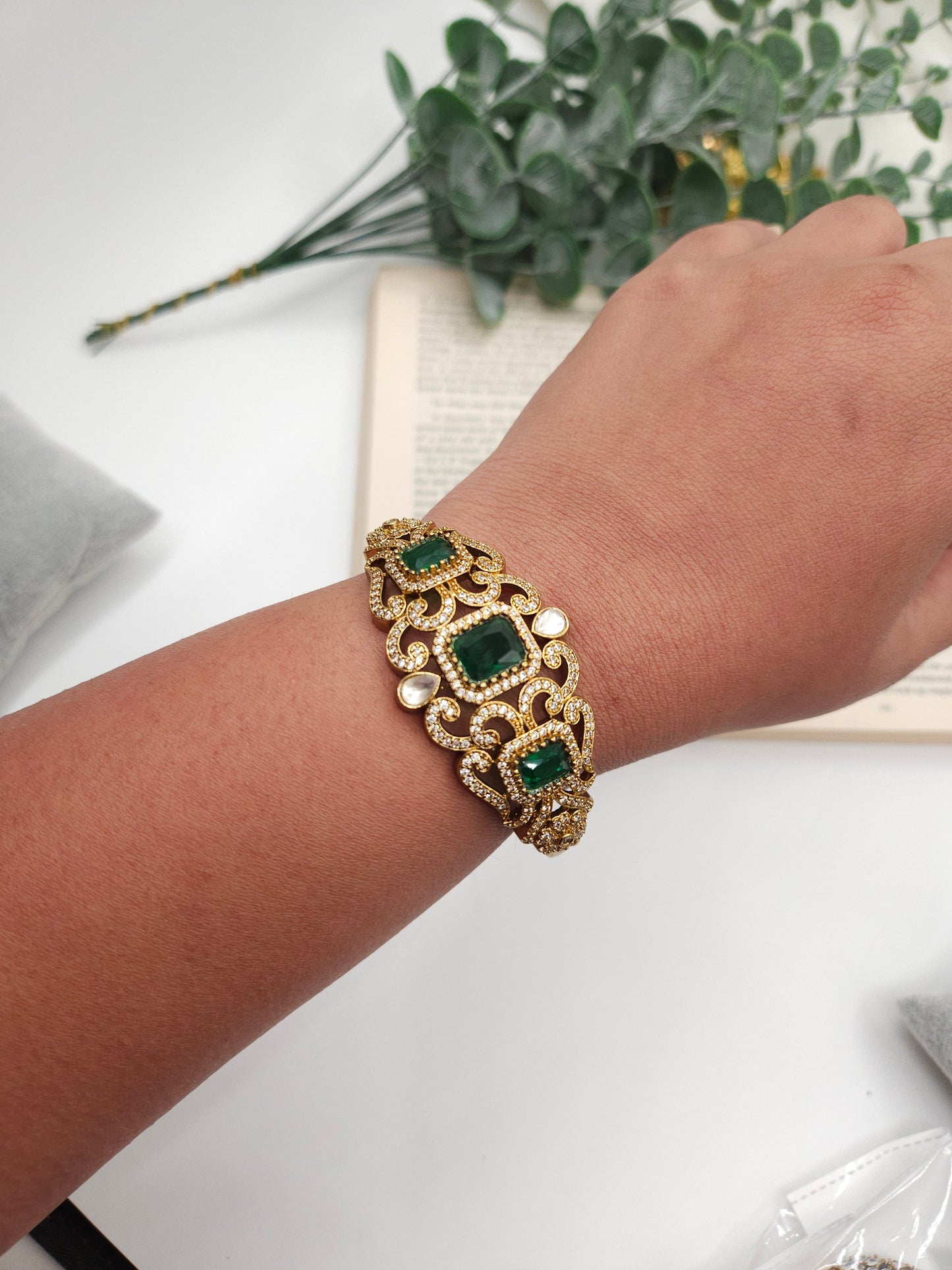 Victorian polki antique bracelets /bangle