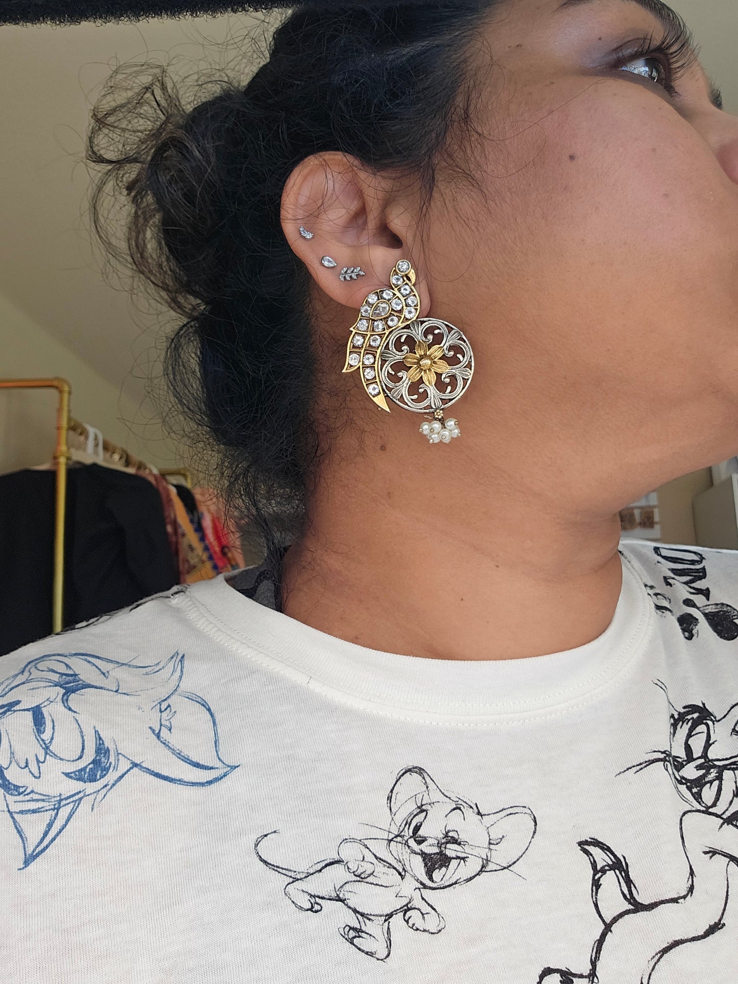 Anthara dualtone earrings