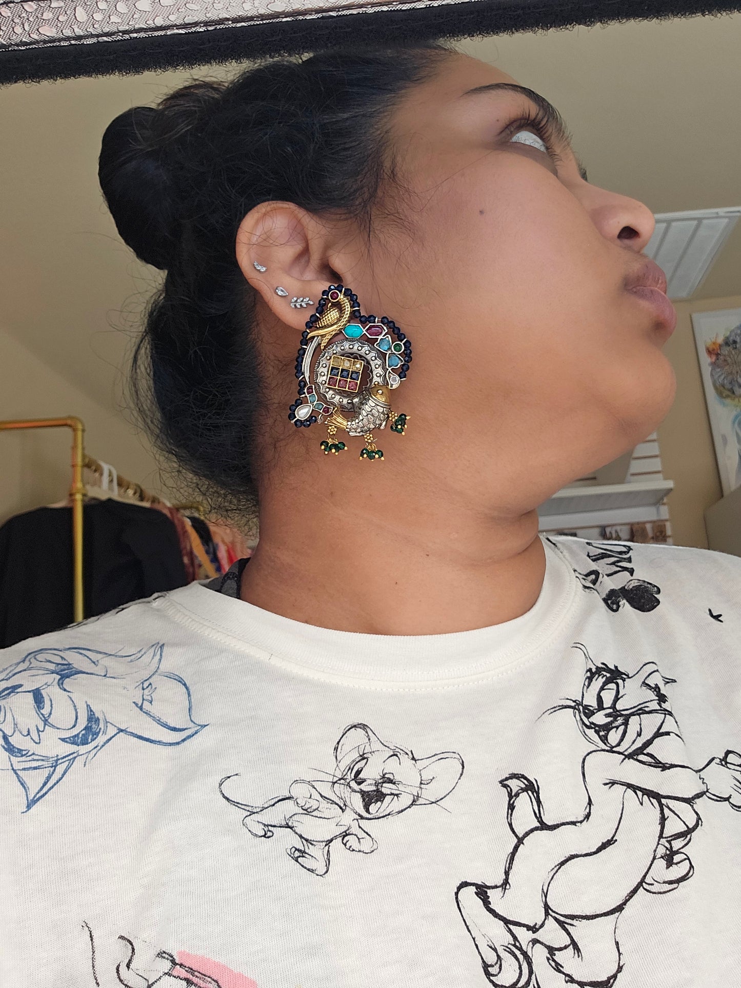 Anthara dualtone earrings