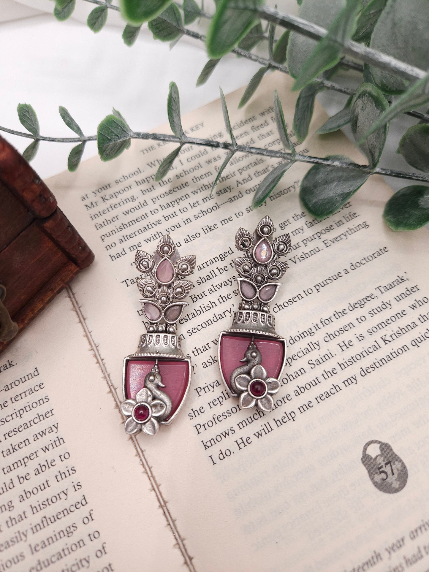 Aditya  silver alike earrings