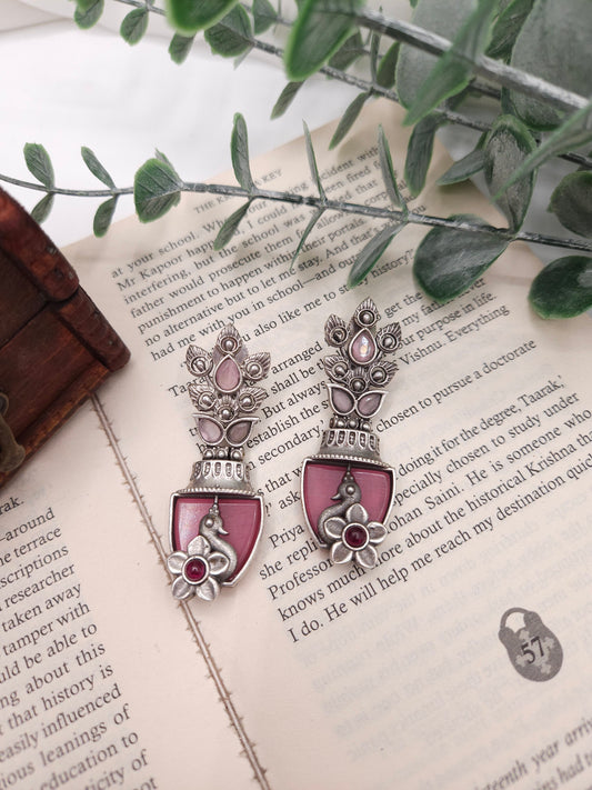 Aditya  silver alike earrings