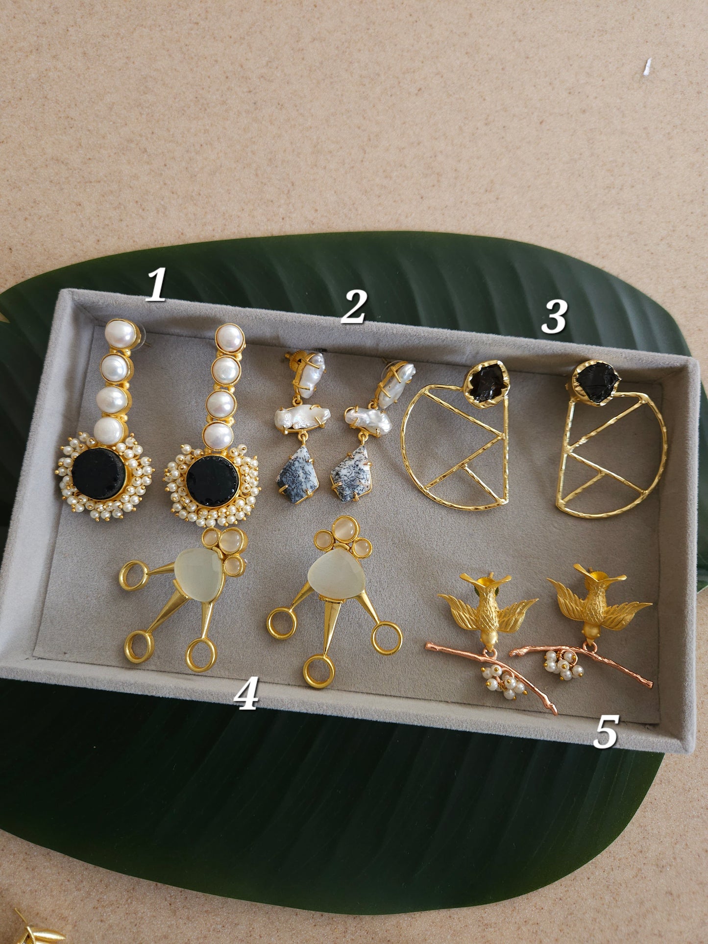 Contemporary earrings collection