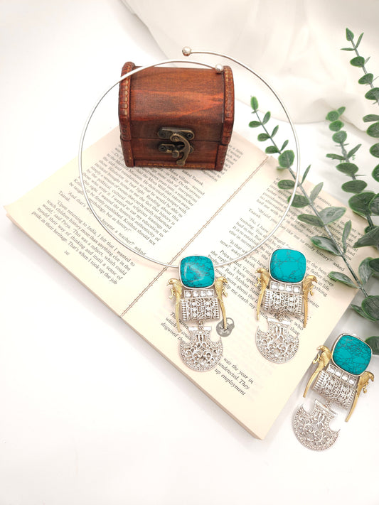 Alicia fusion dualtone hasli necklace set
