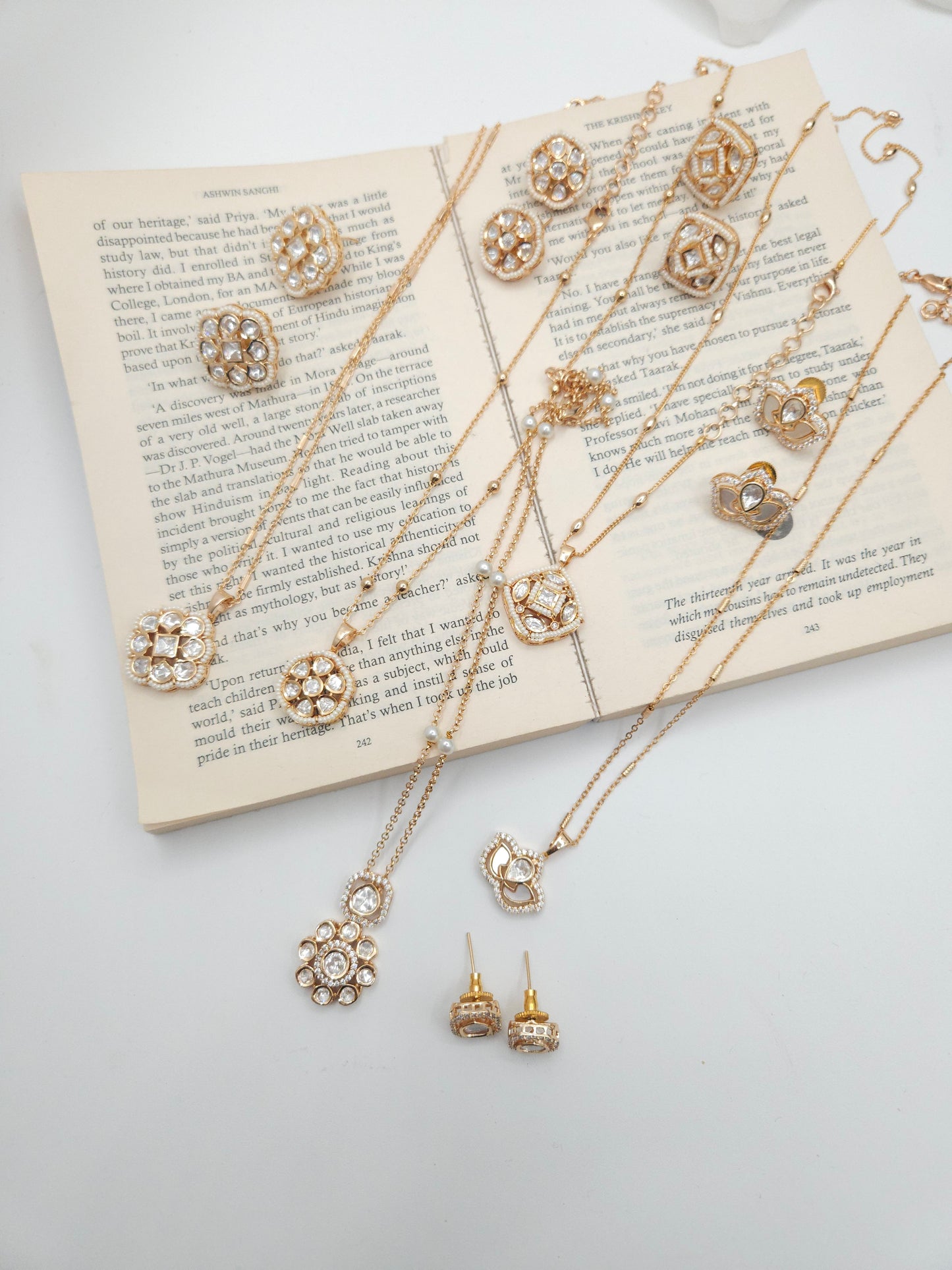 Lotus Polki necklace set