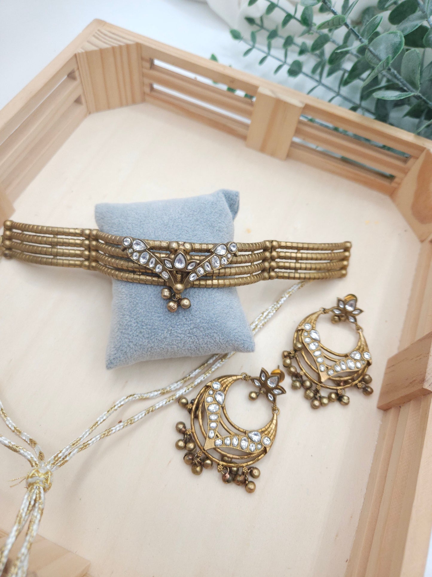 Rajvadi polish hasli necklace set