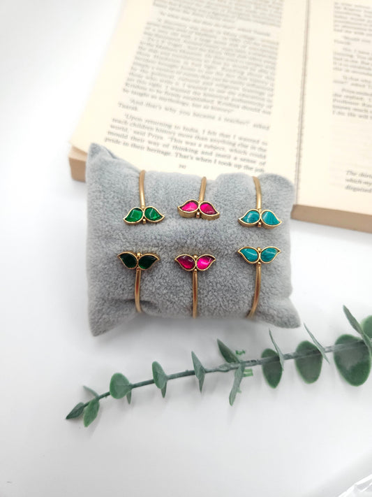 Arava pachi kundan bracelet/bangle
