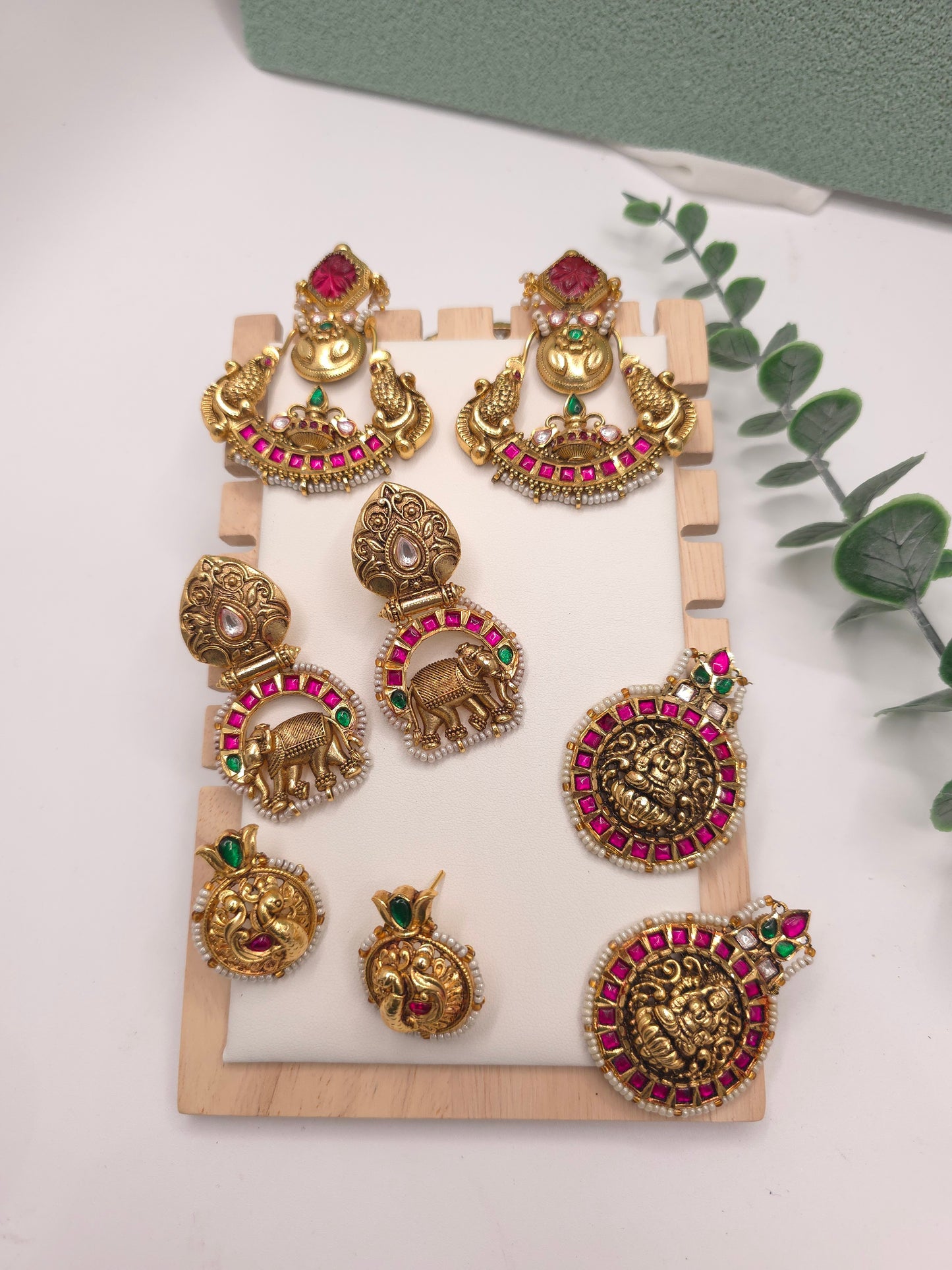 Nakshi goldplated stud earrings