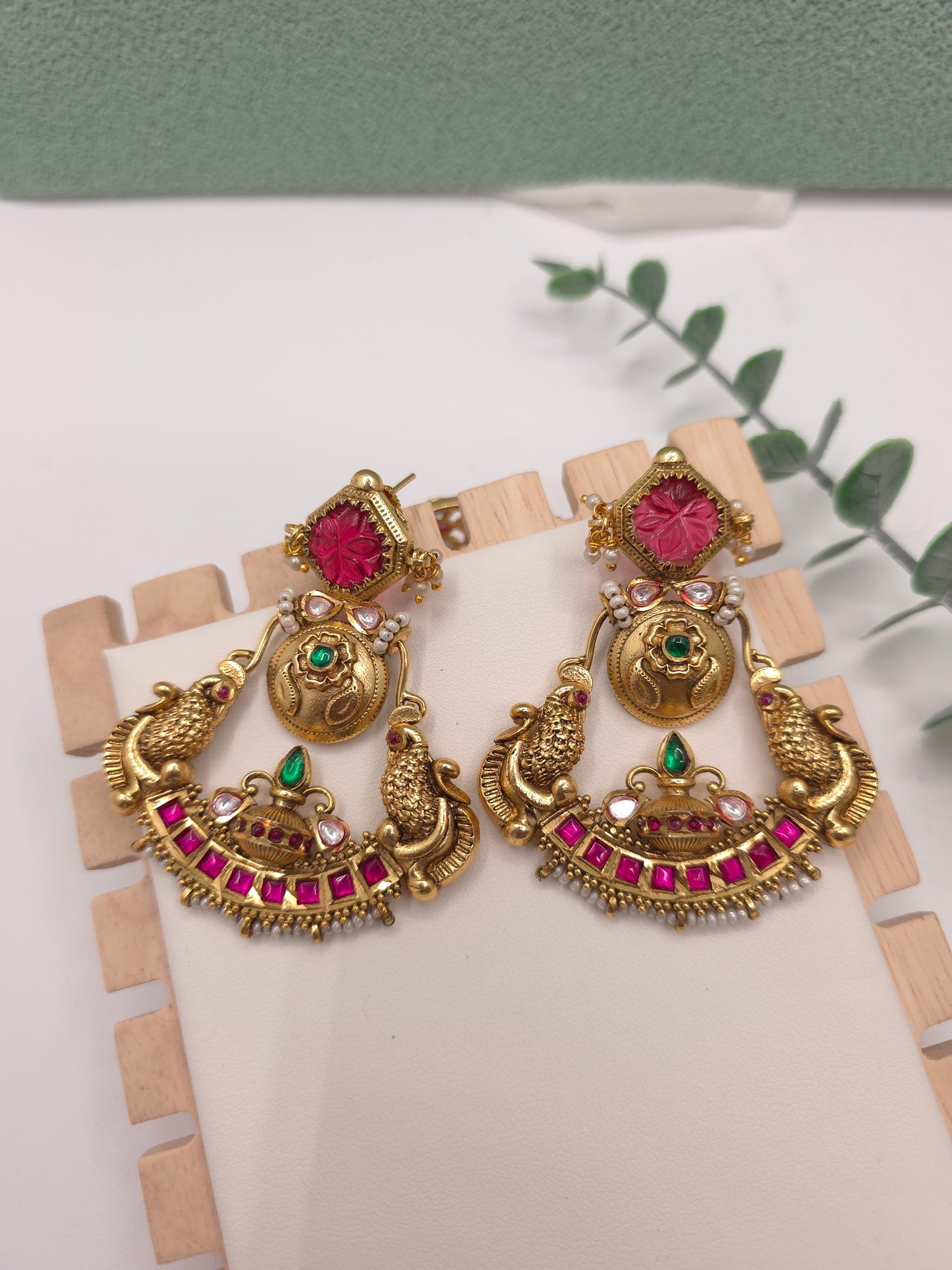 Nakshi goldplated stud earrings