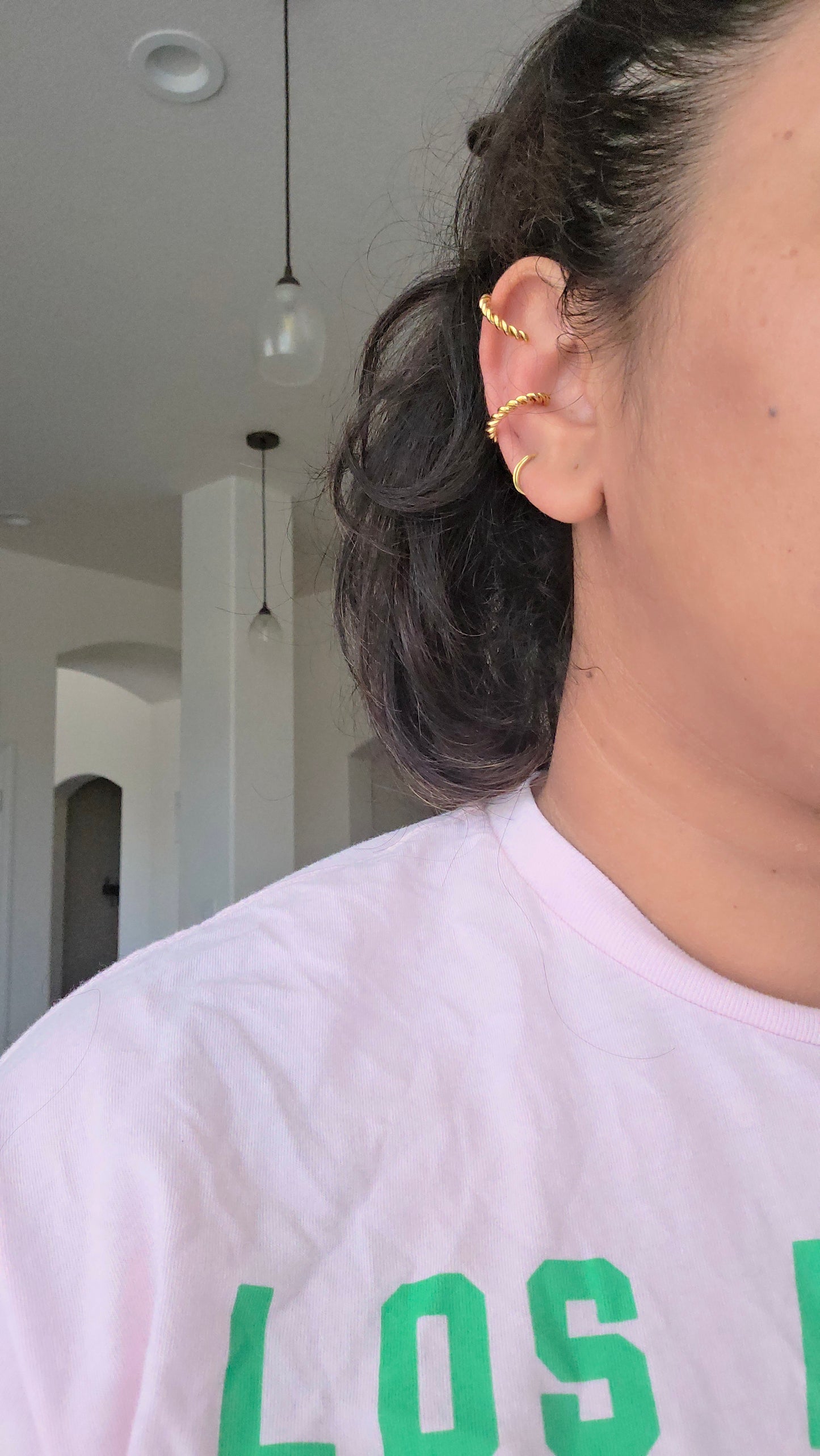 Non pierced stainless steel earcuffs earrings