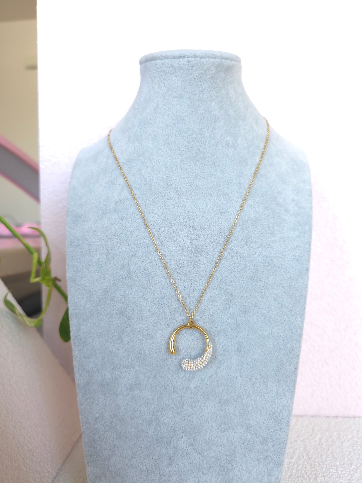 Pearl stainless steel necklace
