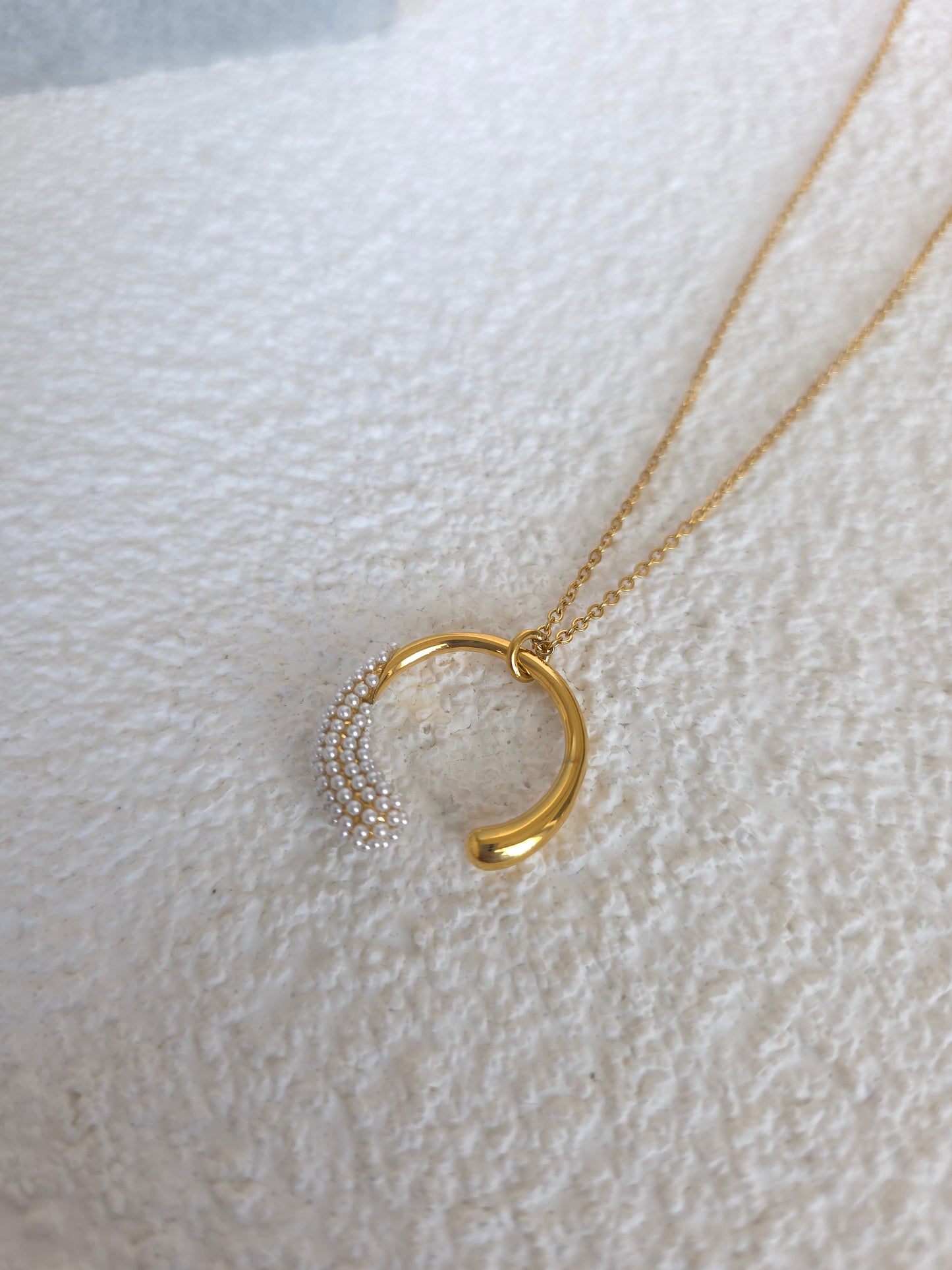 Pearl stainless steel necklace