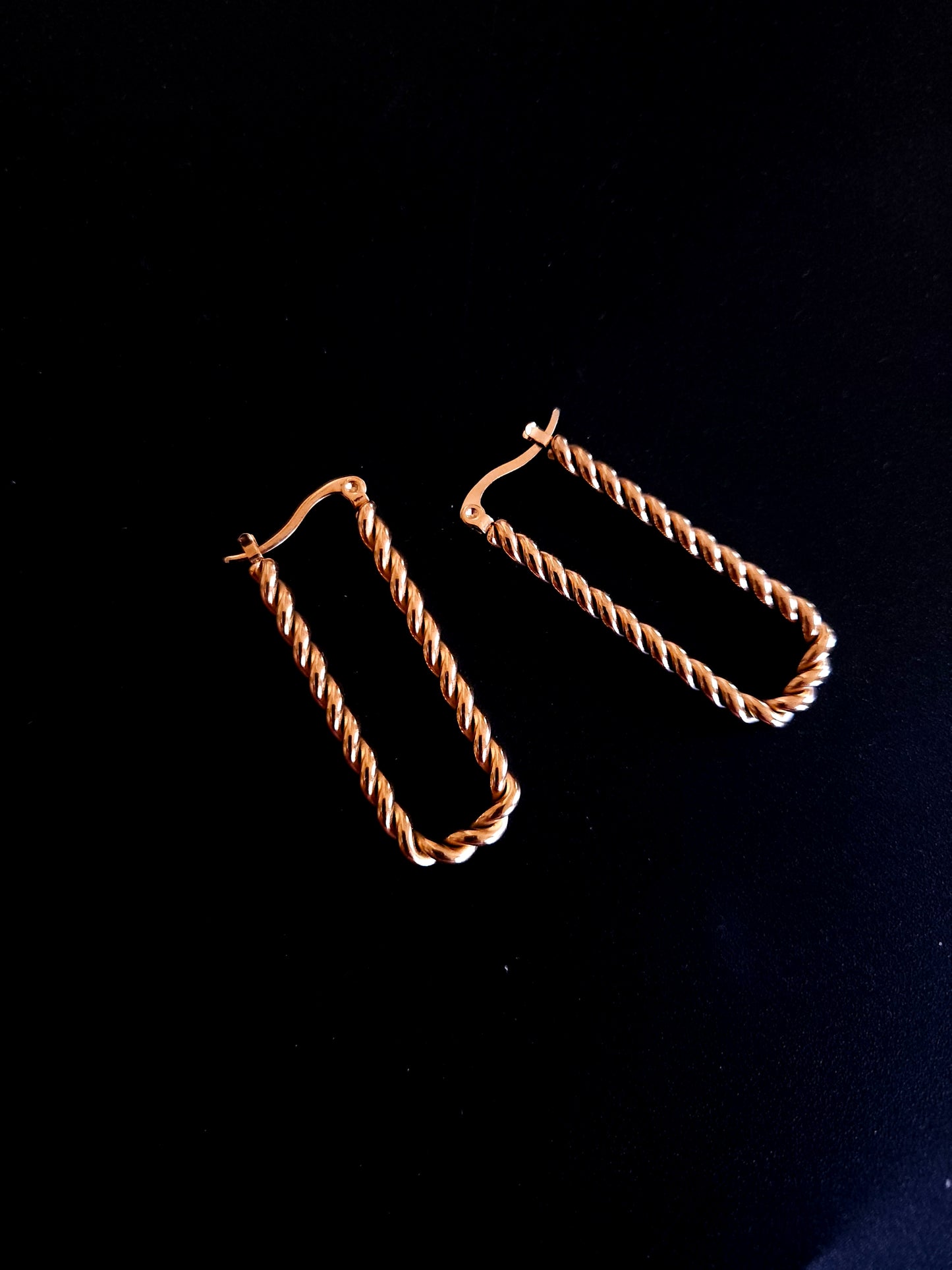 Ariana stainless contemporary hoop earrings