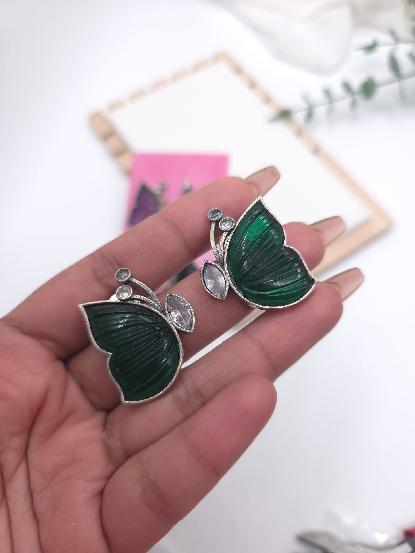 Butterfly stud earrings