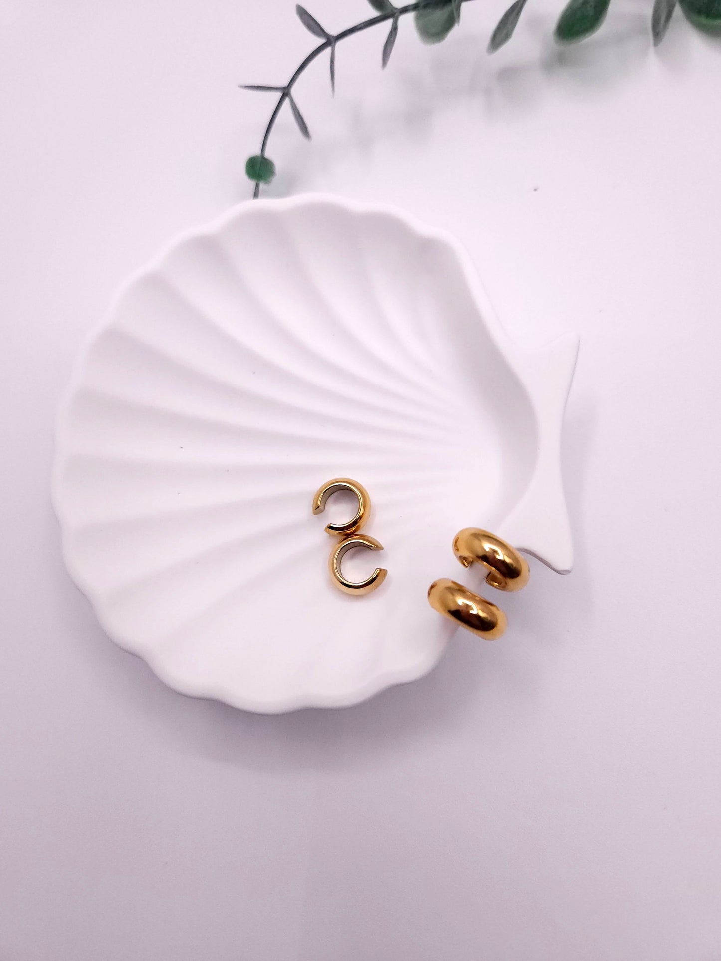 Non pierced stainless steel earcuffs earrings