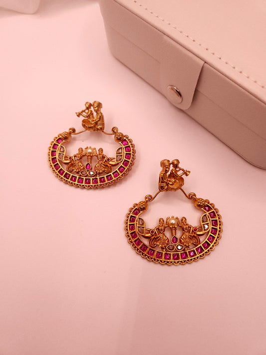 Goldplated one gram chandbali earrings