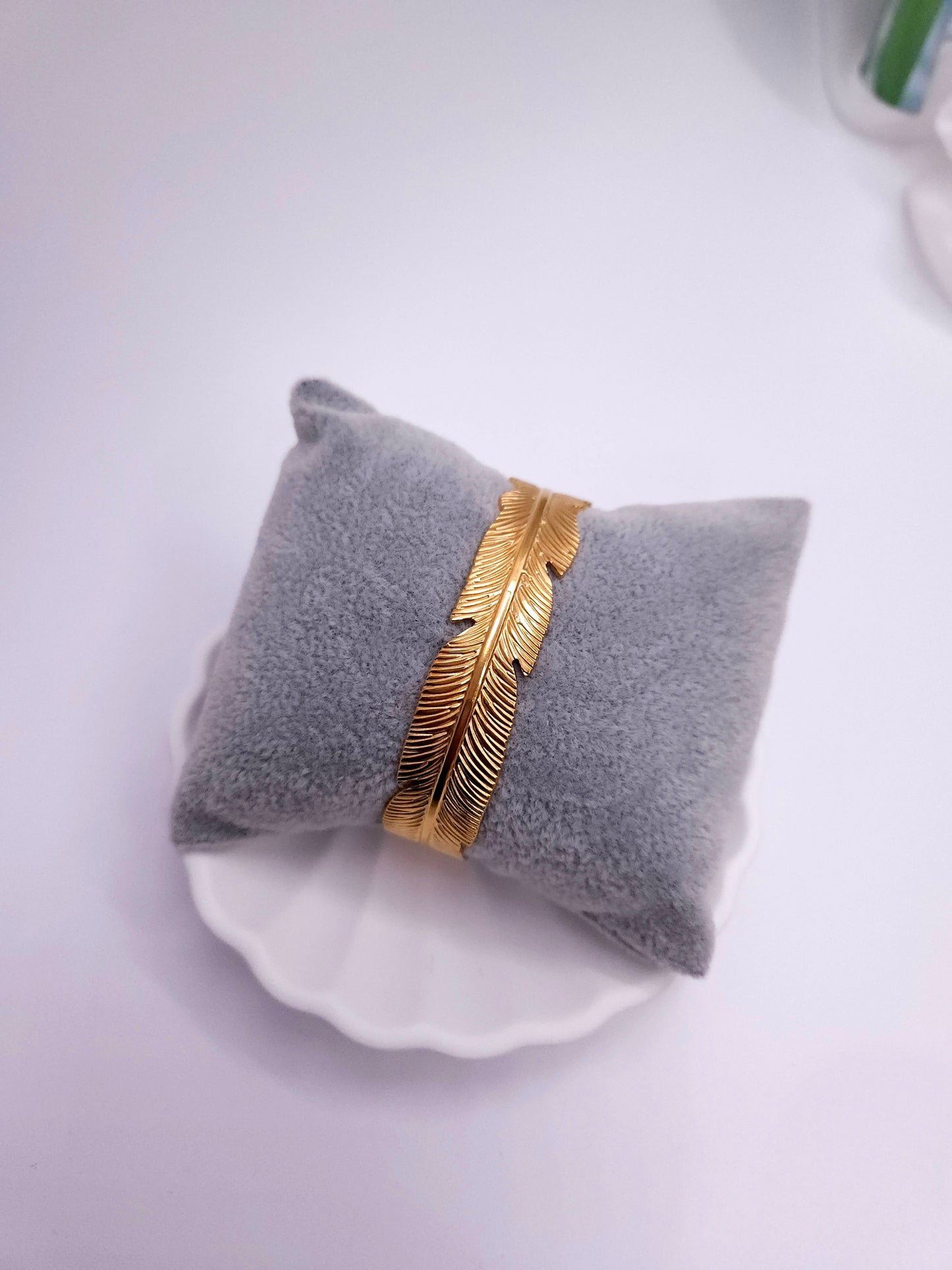 Feather Dainty Adjustable Bracelet bangle