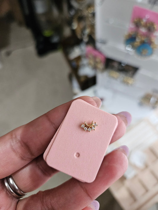 925 silver moon nose pin