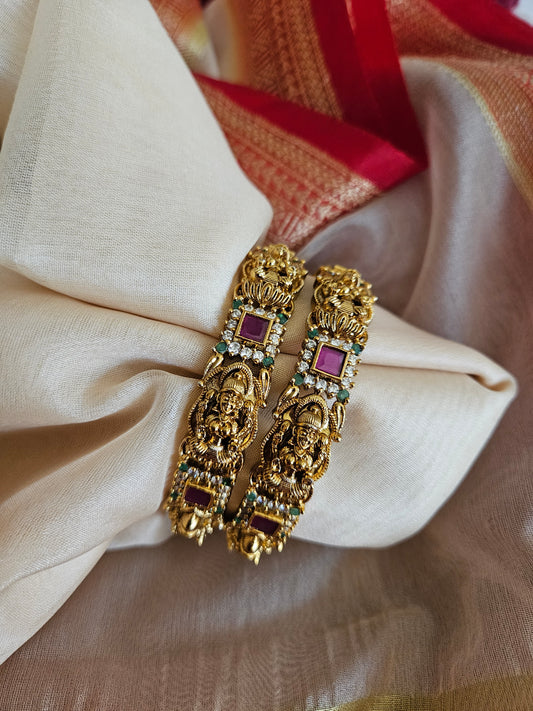 Nakshi antique Goldplated bangles (pair)