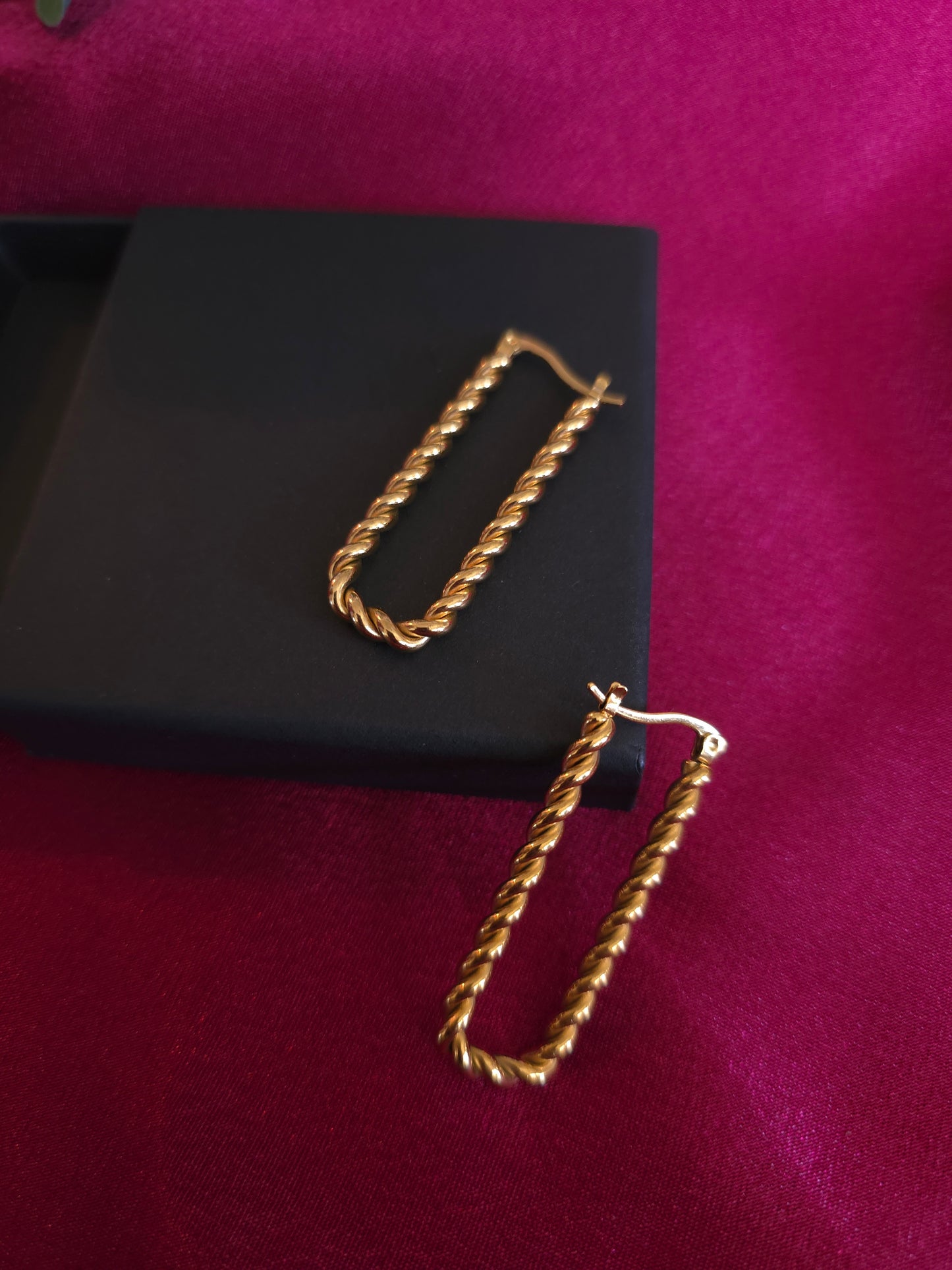 Ariana stainless contemporary hoop earrings collection