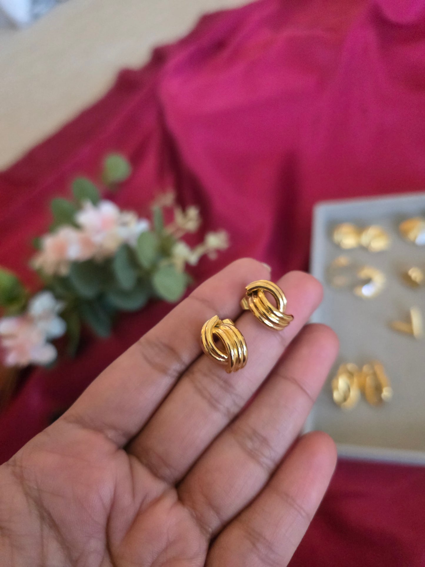Dualtone stainless steel earrings