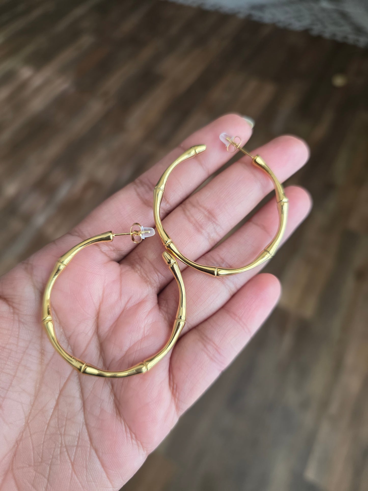 Ariana stainless contemporary hoop earrings collection