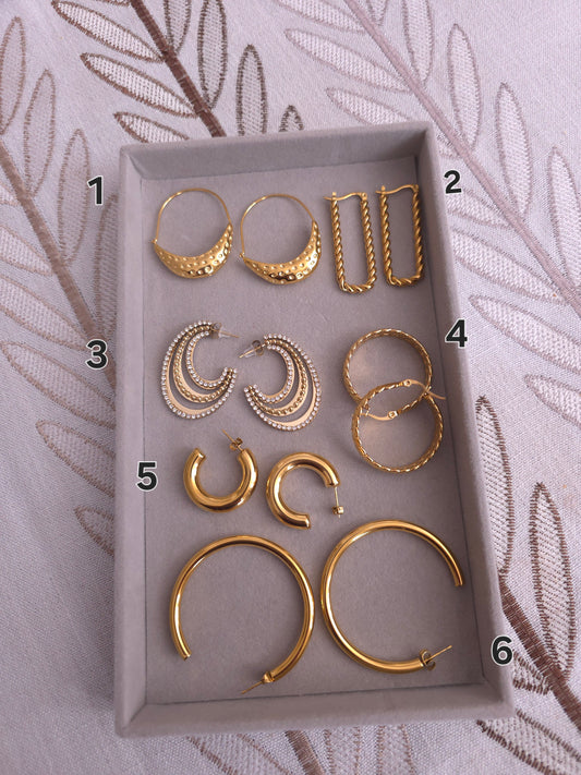 Ariana stainless contemporary hoop earrings collection