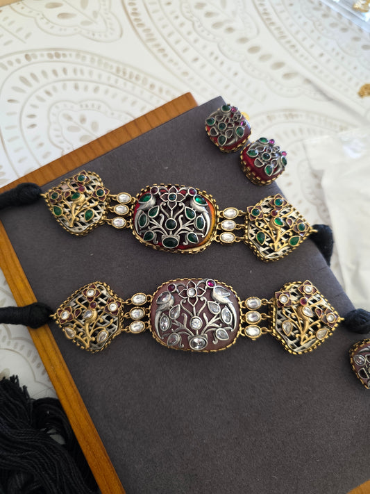 Akanksha fusion choker necklace  set