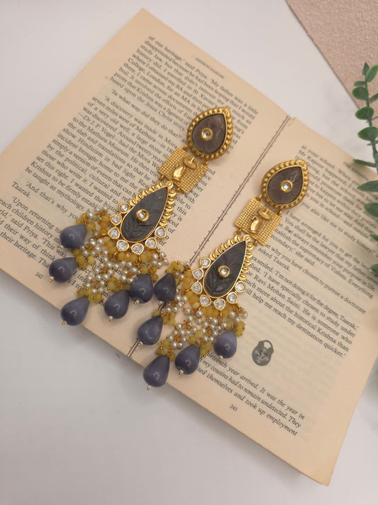Ashmita polki Chandbali Earrings