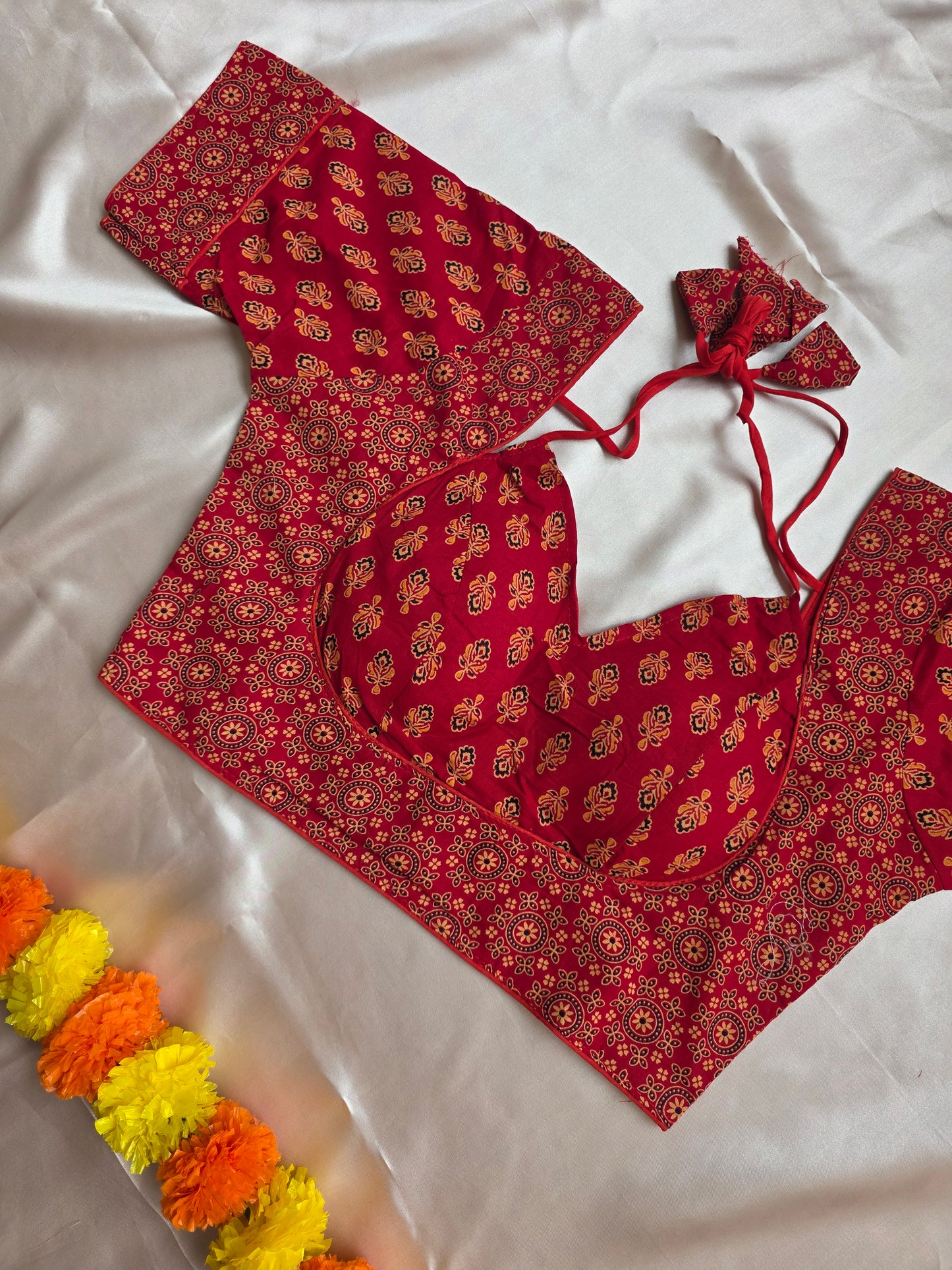 Cotton ajrakh Halter blouse