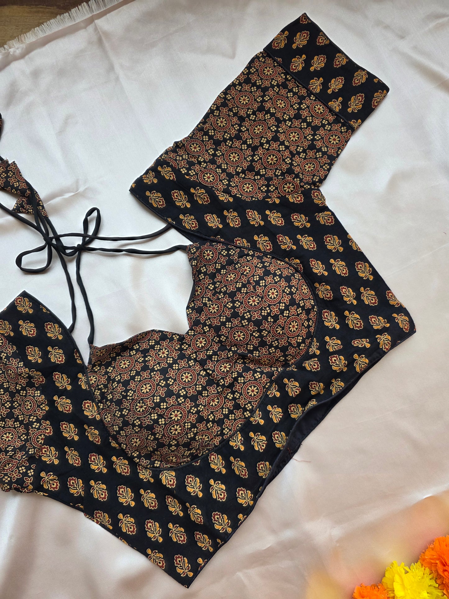 Cotton ajrakh Halter blouse
