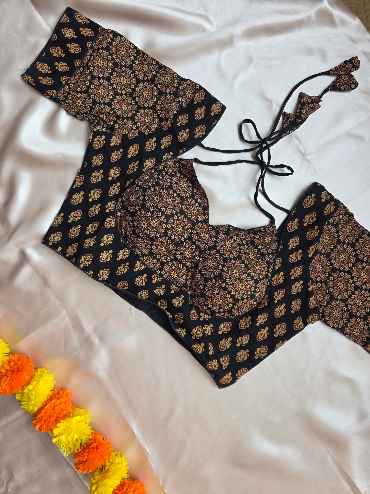 Cotton ajrakh Halter blouse
