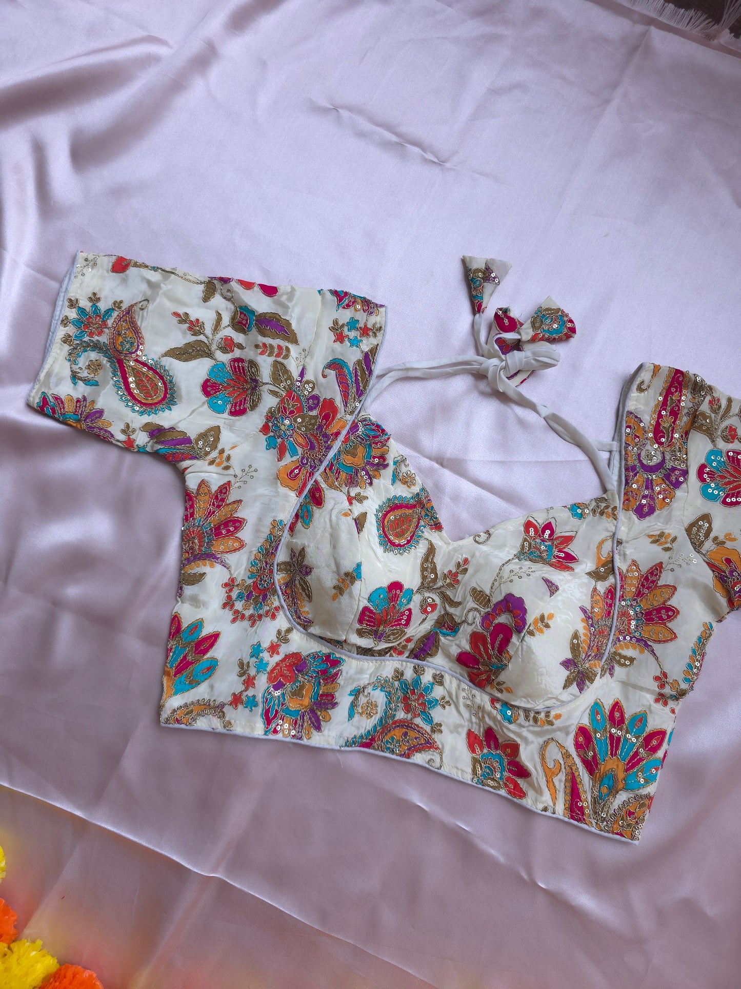 Crepe Viscose Halter Neck Blouse