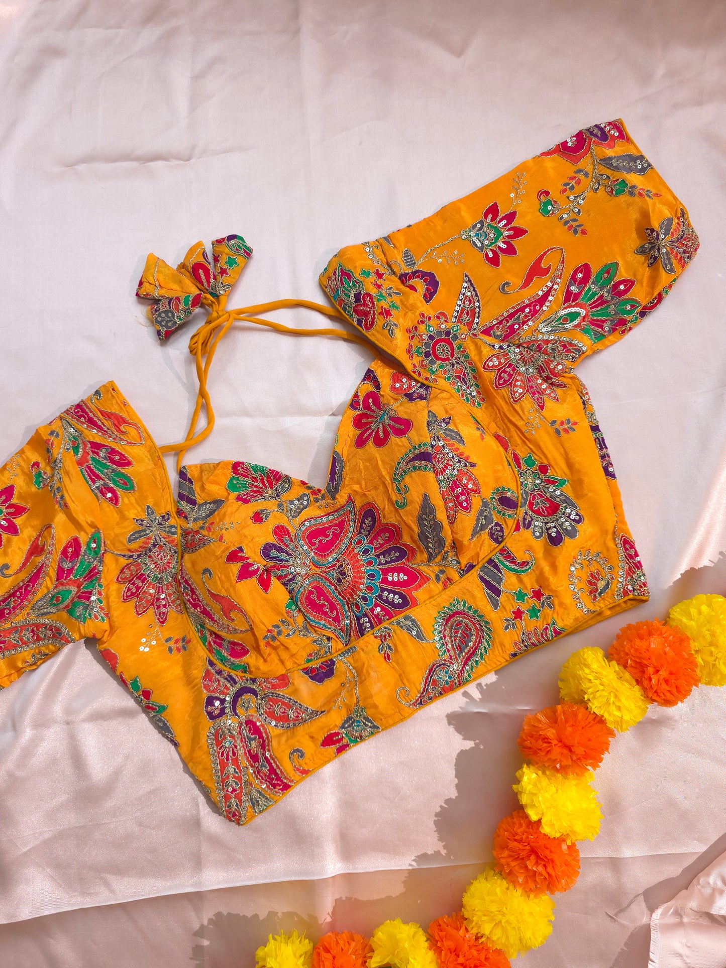 Crepe Viscose Halter Neck Blouse