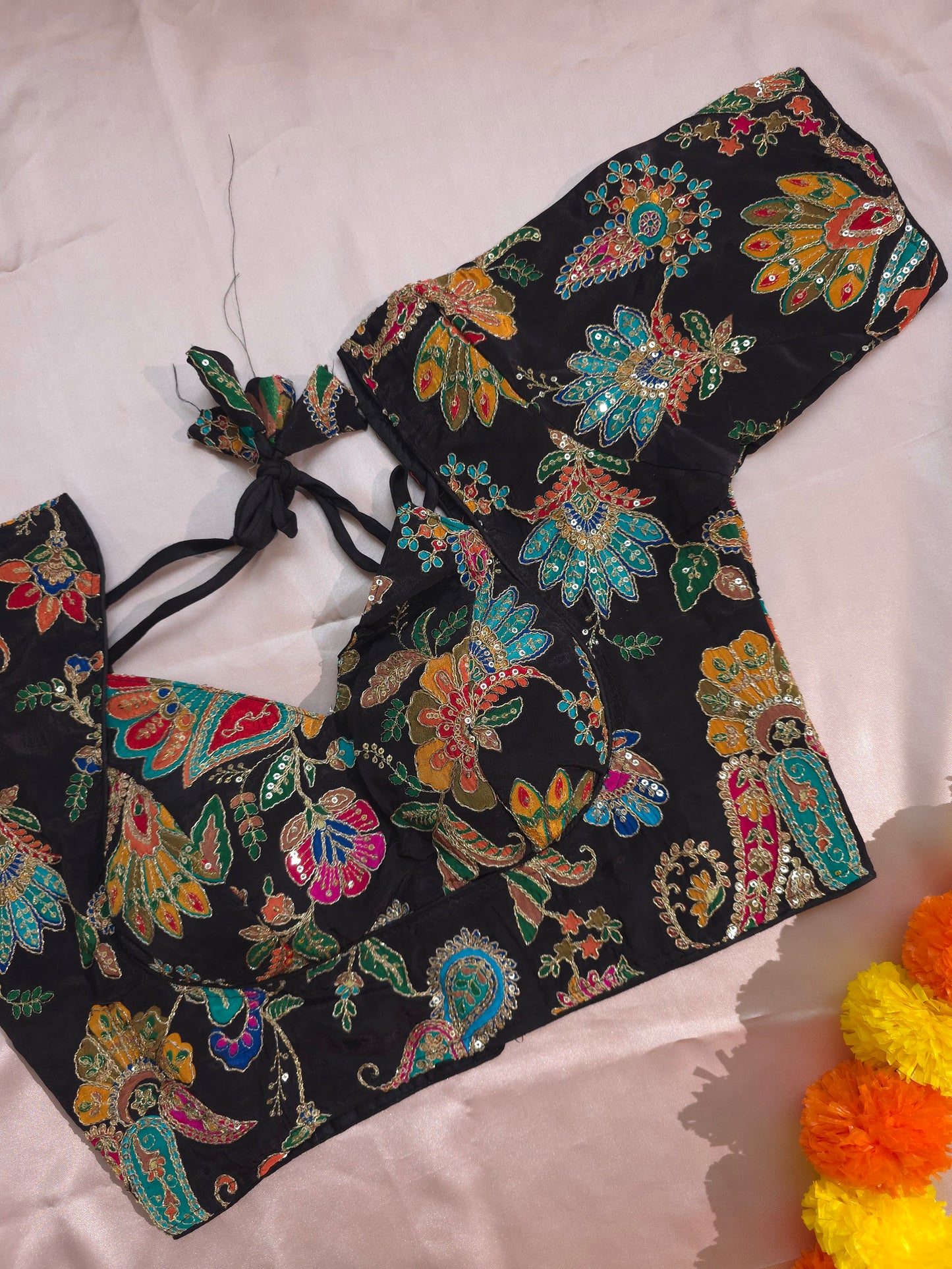 Crepe Viscose Halter Neck Blouse