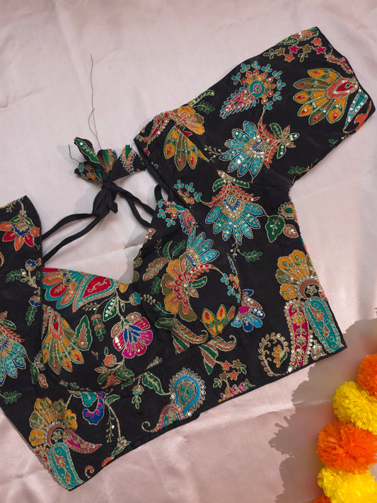 Crepe Viscose Halter Neck Blouse