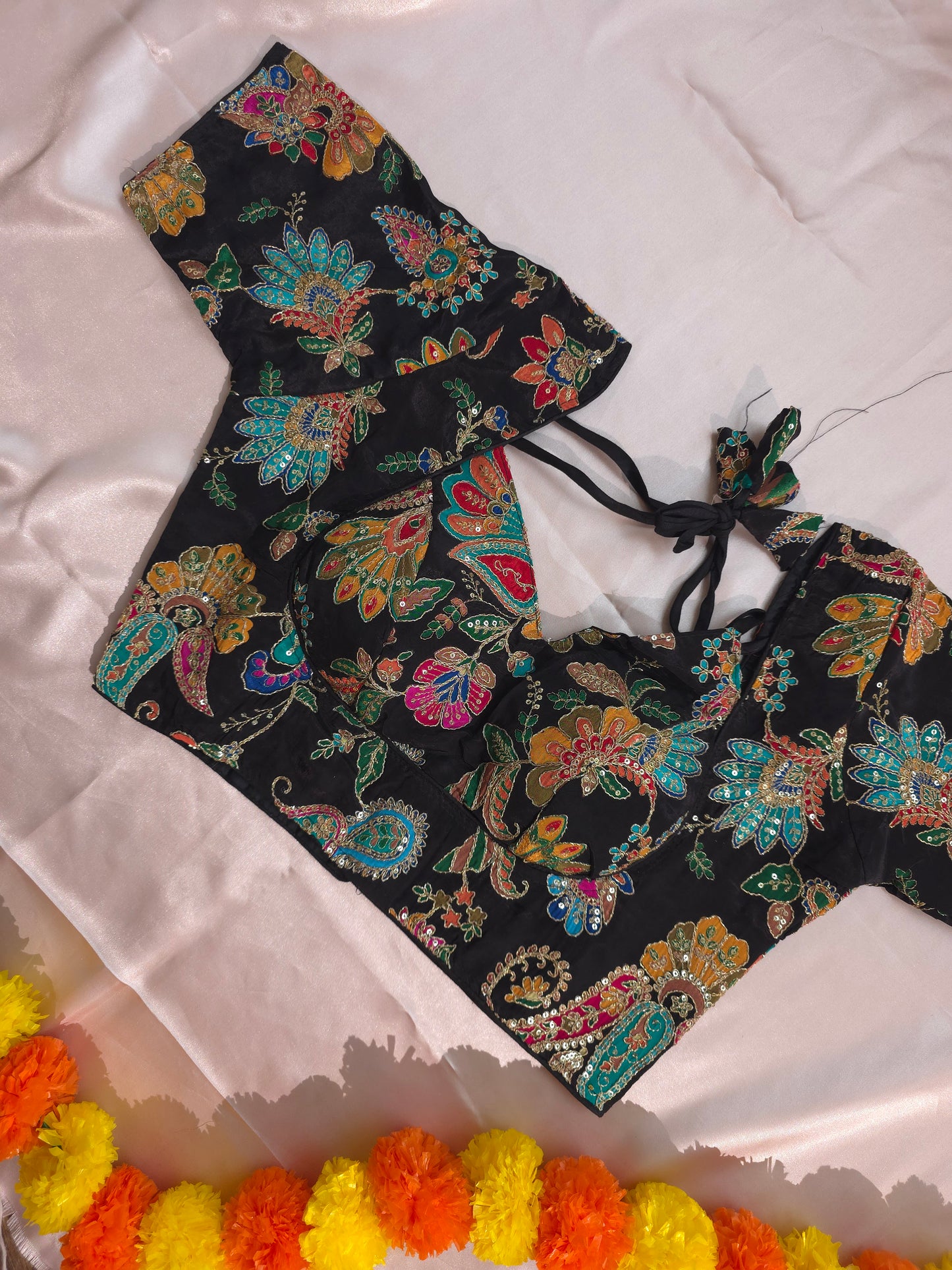 Crepe Viscose Halter Neck Blouse