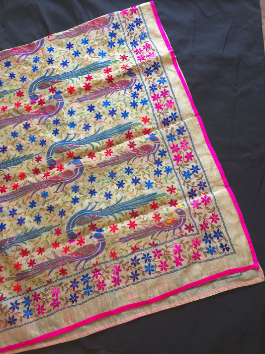 Chanderi madhubani dupatta