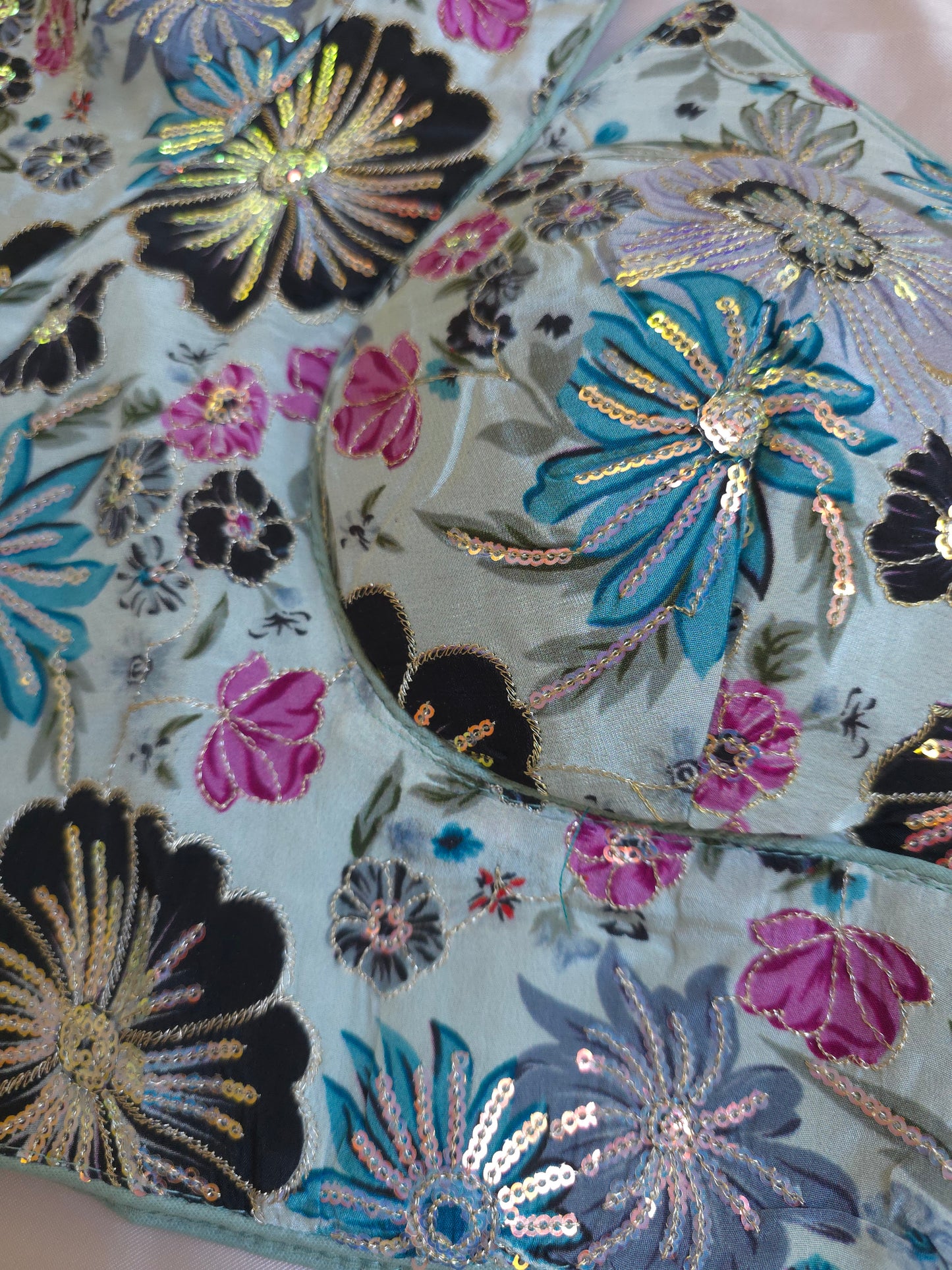 Crepe Viscose Halter Neck Blouse