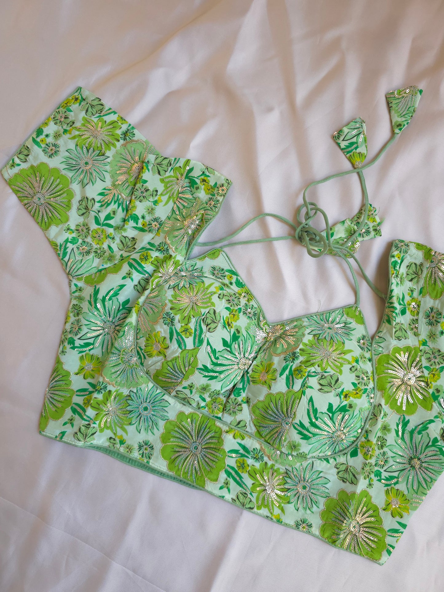 Crepe Viscose Halter Neck Blouse