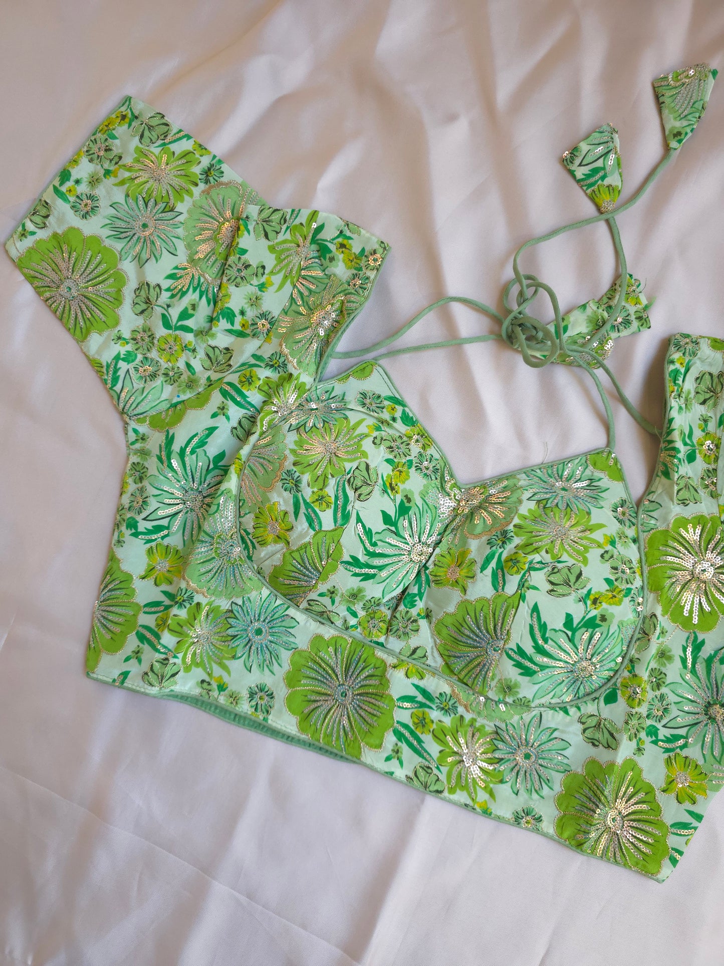 Crepe Viscose Halter Neck Blouse