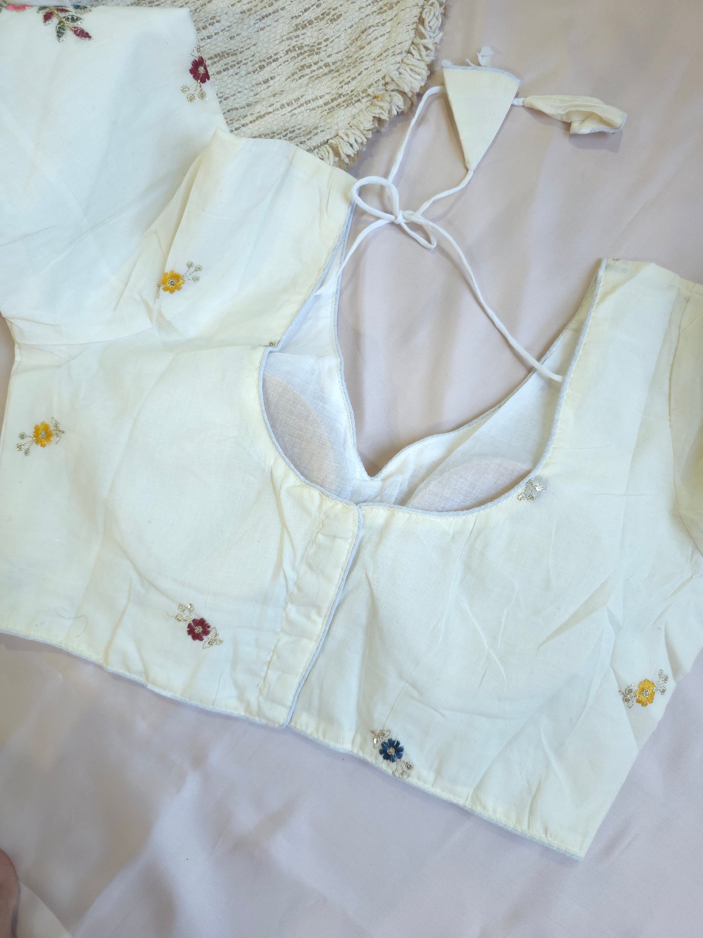 Khadi cotton embroidered  blouse