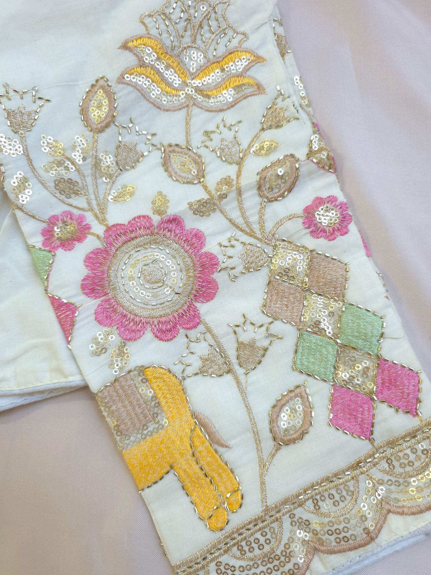 Khadi cotton embroidered  blouse