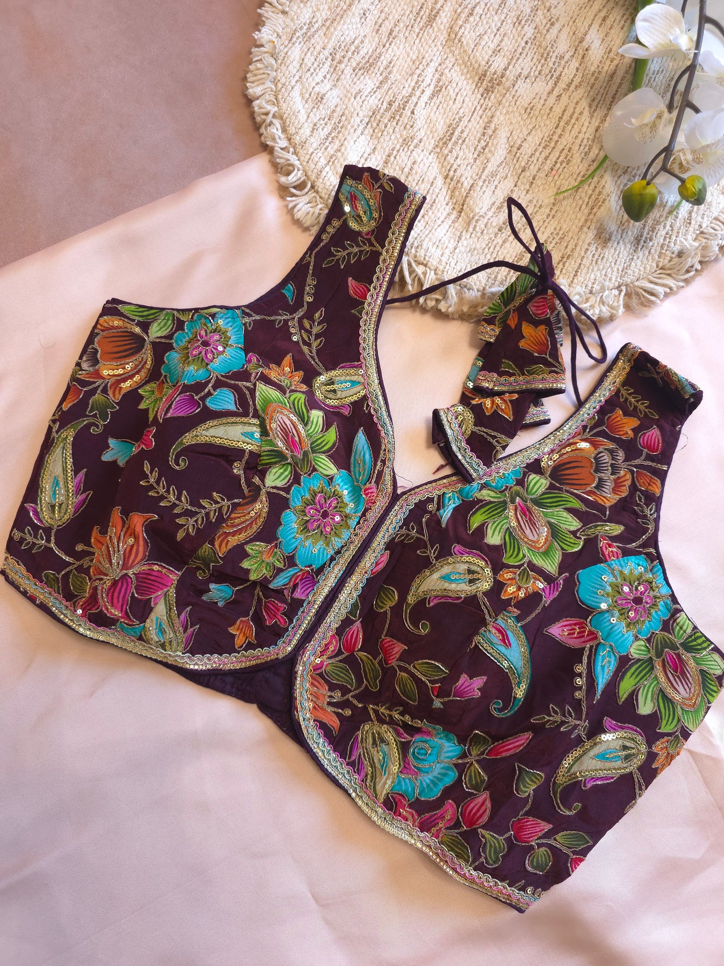 Crepe Viscose embroidered Blouse