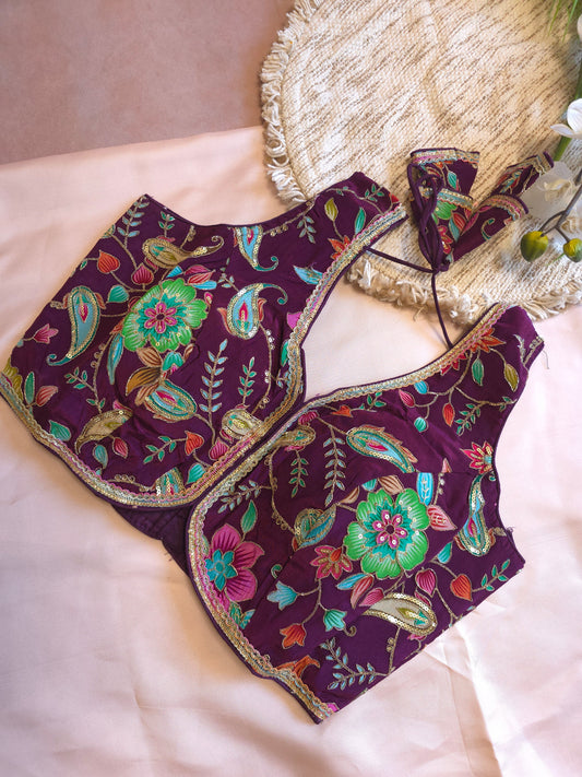 Crepe Viscose embroidered Blouse