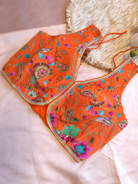 Crepe Viscose embroidered Blouse