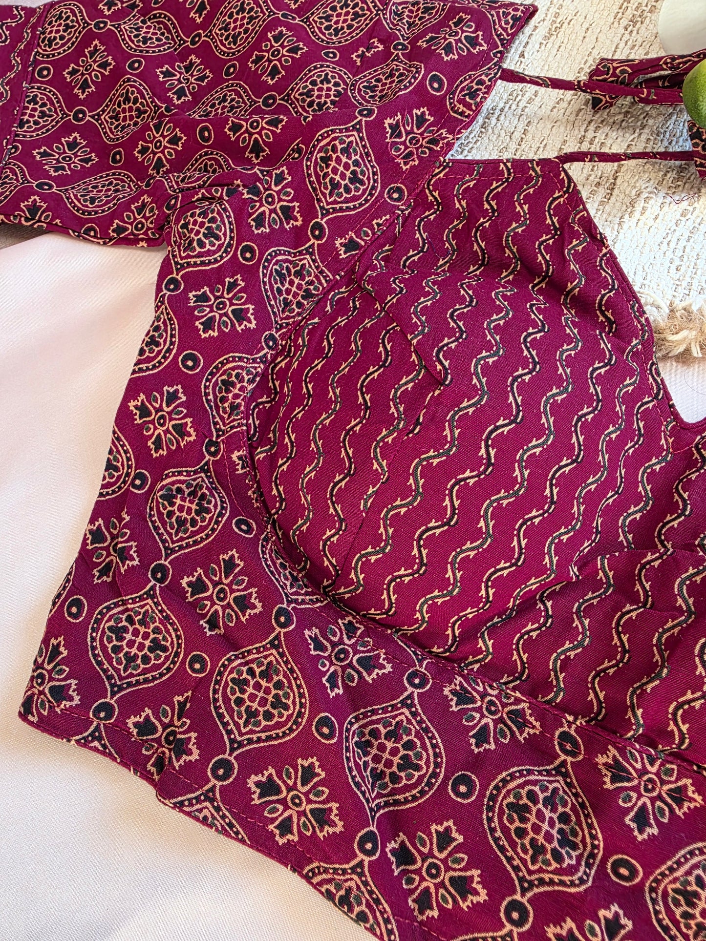 Cotton ajrakh Halter blouse