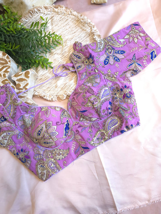 Pink floral embroidered Blouse