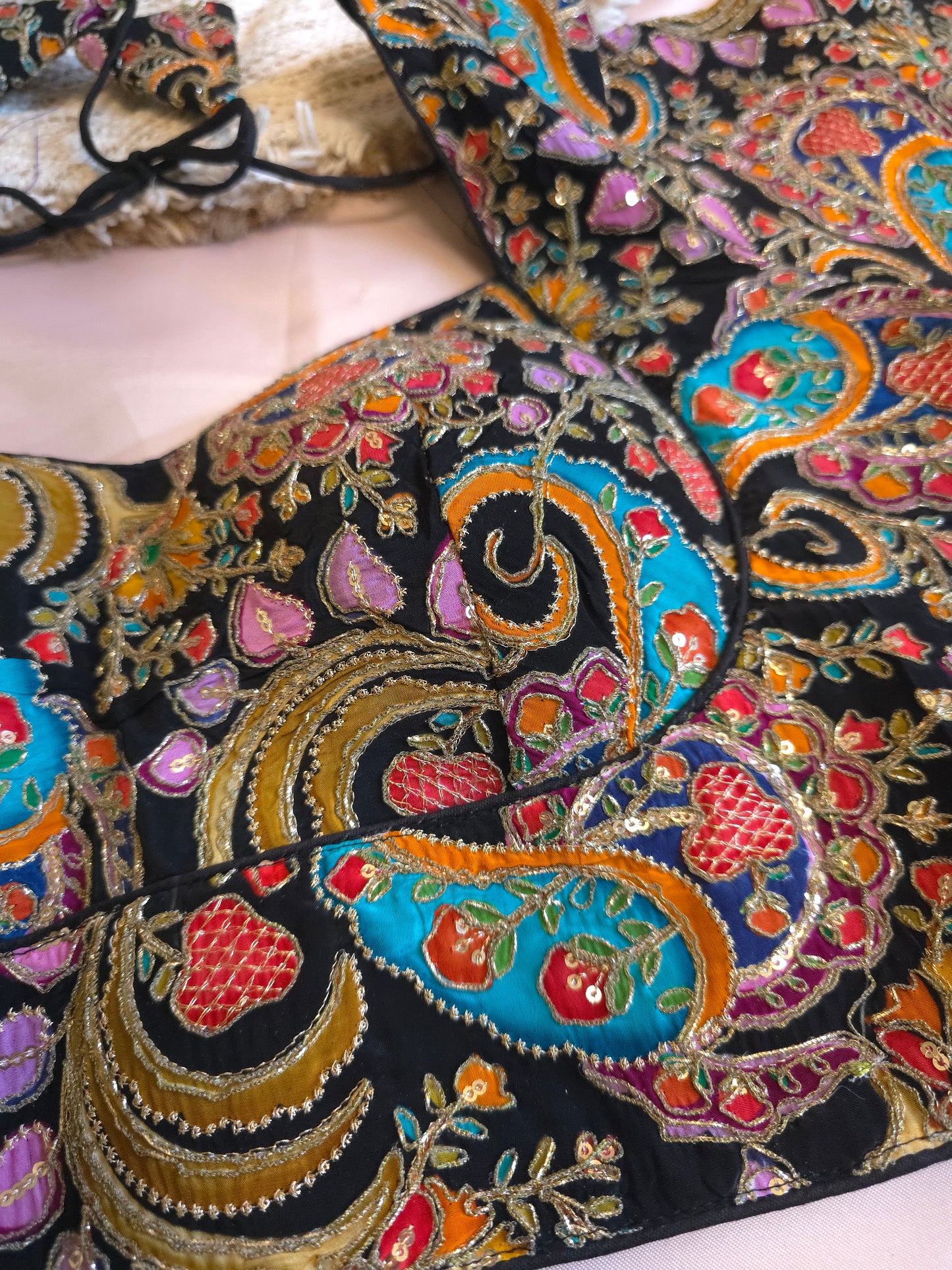 Black floral embroidered Blouse