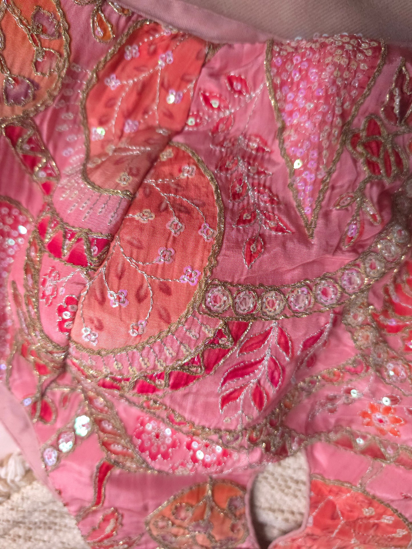 Pink Embroidered Halter Blouse